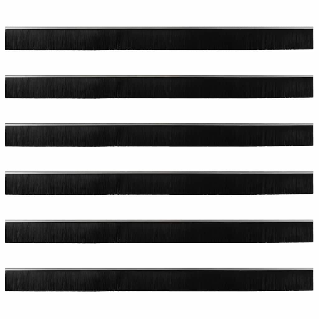 Spazzole per porte a vite 6 pcs Argento 100 cm | homemem39