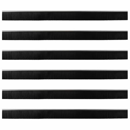 Spazzole per porte a vite 6 pcs Argento 100 cm | homemem39