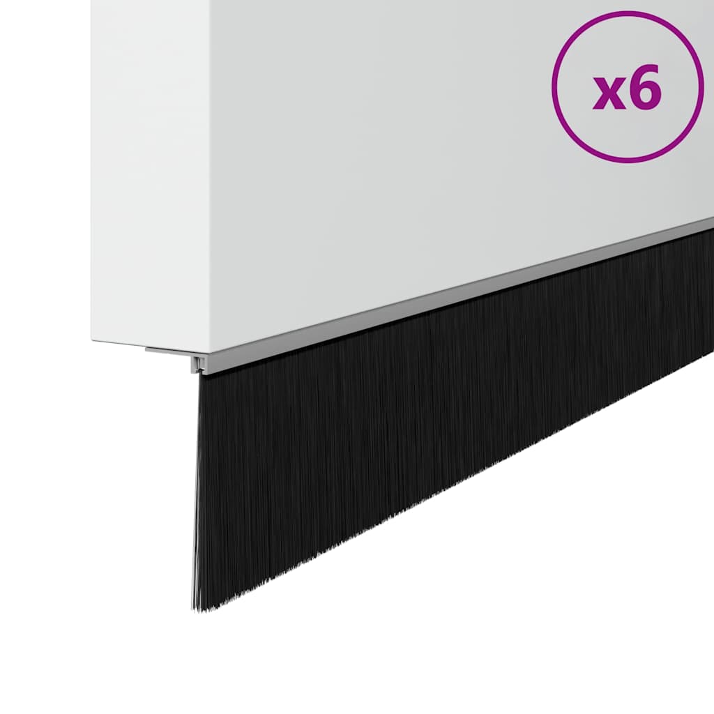 Spazzole per porte a vite 6 pcs Argento 100 cm | homemem39