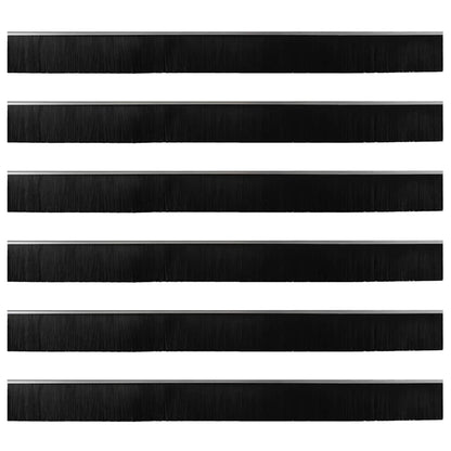 Spazzole per porte a vite 6 pcs Argento 100 cm