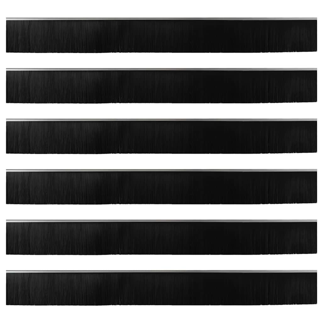 Spazzole per porte a vite 6 pcs Argento 100 cm