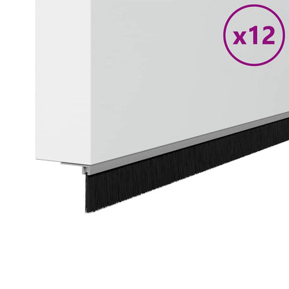 Spazzole per porte a vite 12 pcs Argento 100 cm | homemem39