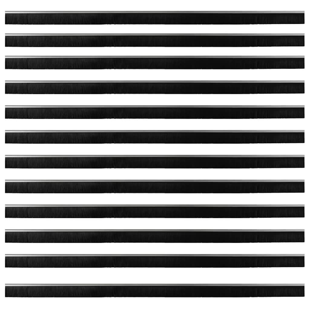Spazzole per porte a vite 12 pcs Argento 100 cm | homemem39
