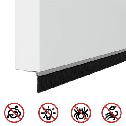 Spazzole per porte a vite 12 pcs Argento 100 cm | homemem39