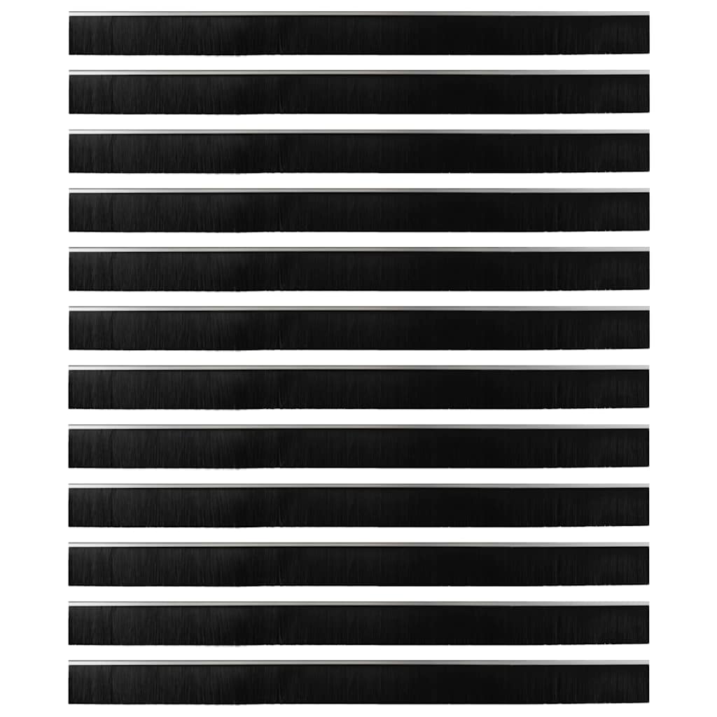Spazzole per porte a vite 12 pcs Argento 100 cm | homemem39