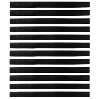 Spazzole per porte a vite 12 pcs Argento 100 cm | homemem39