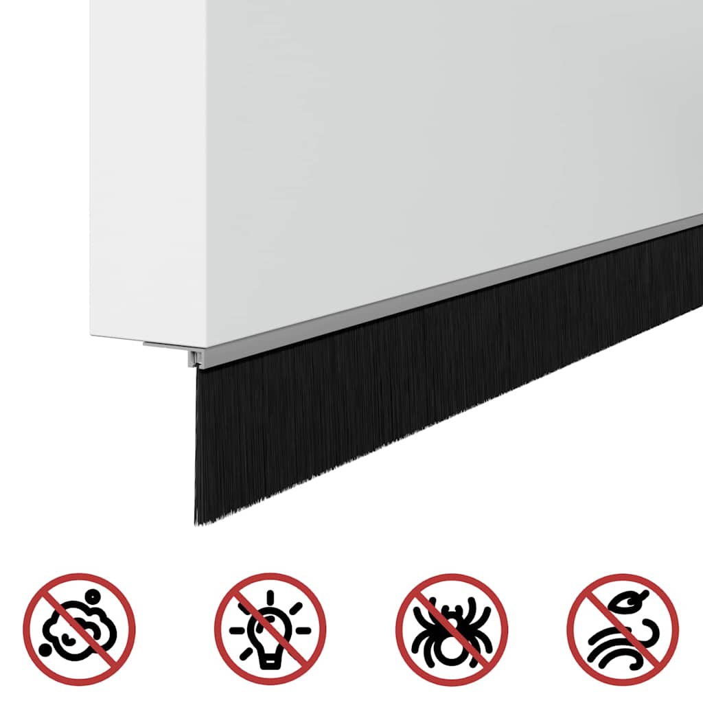 Spazzole per porte a vite 12 pcs Argento 100 cm | homemem39