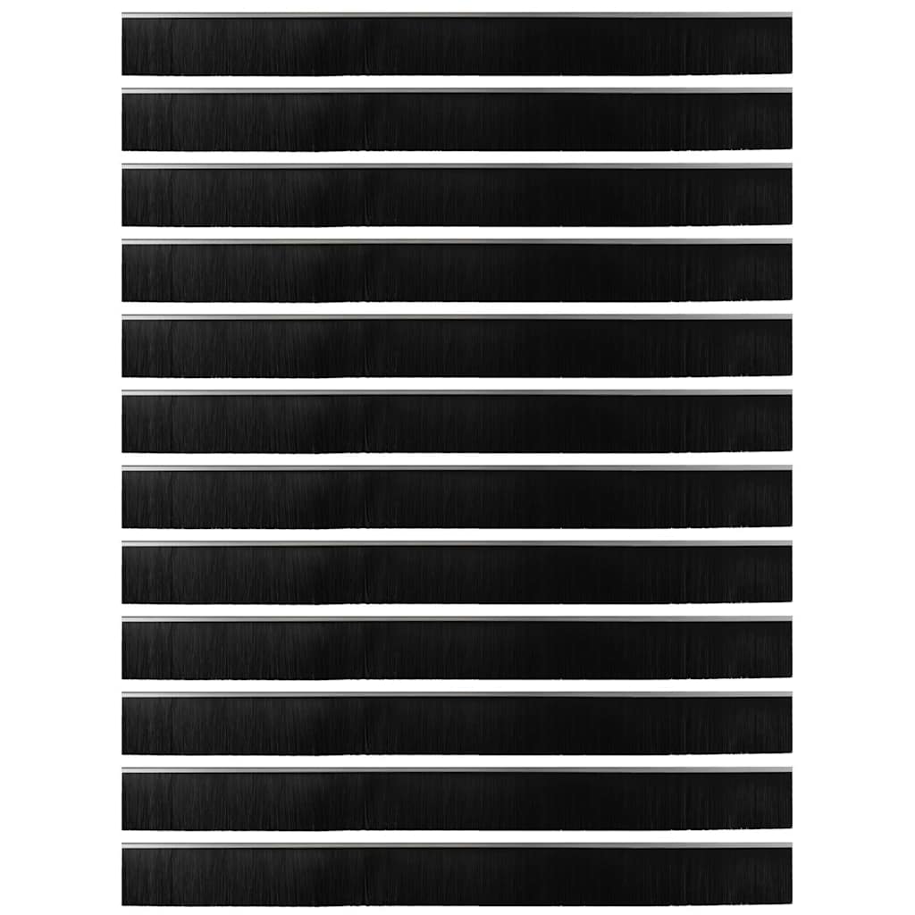 Spazzole per porte a vite 12 pcs Argento 100 cm | homemem39