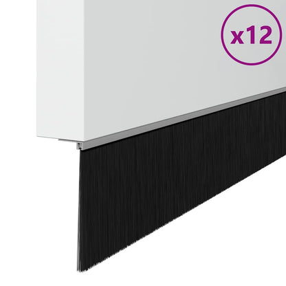 Spazzole per porte a vite 12 pcs Argento 100 cm | homemem39