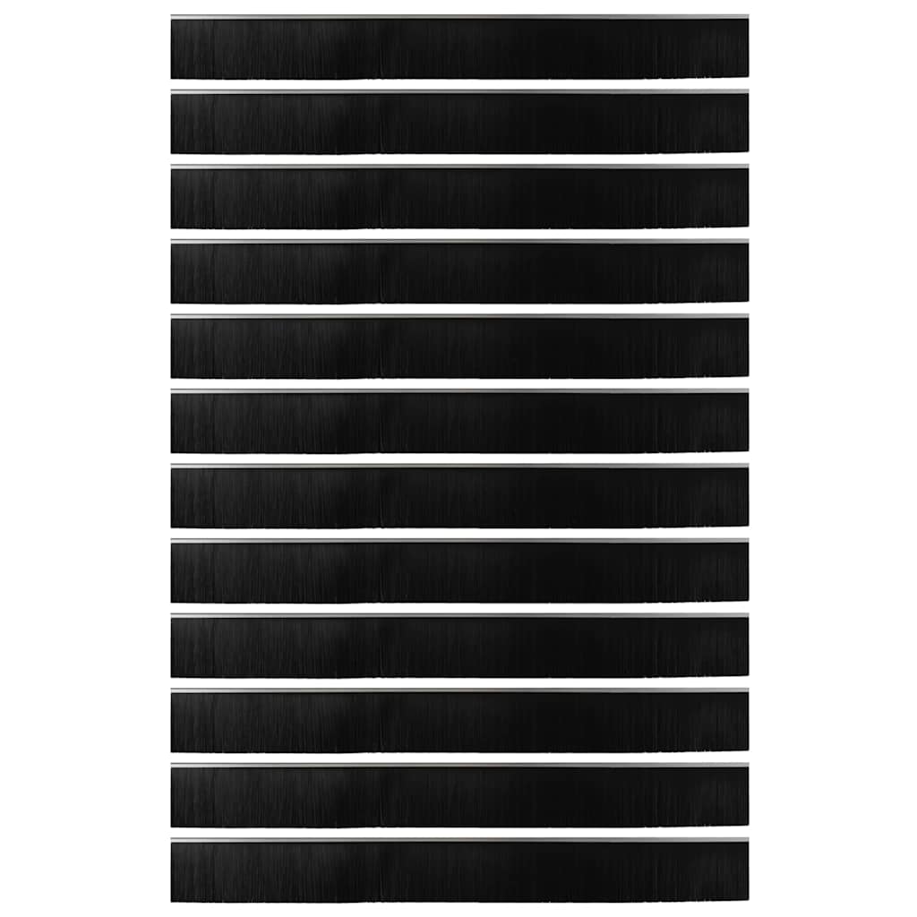 Spazzole per porte a vite 12 pcs Argento 100 cm | homemem39