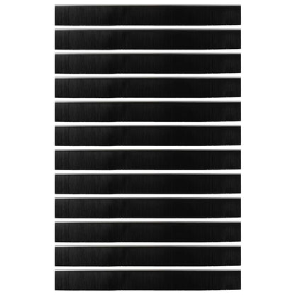Spazzole per porte a vite 12 pcs Argento 100 cm | homemem39