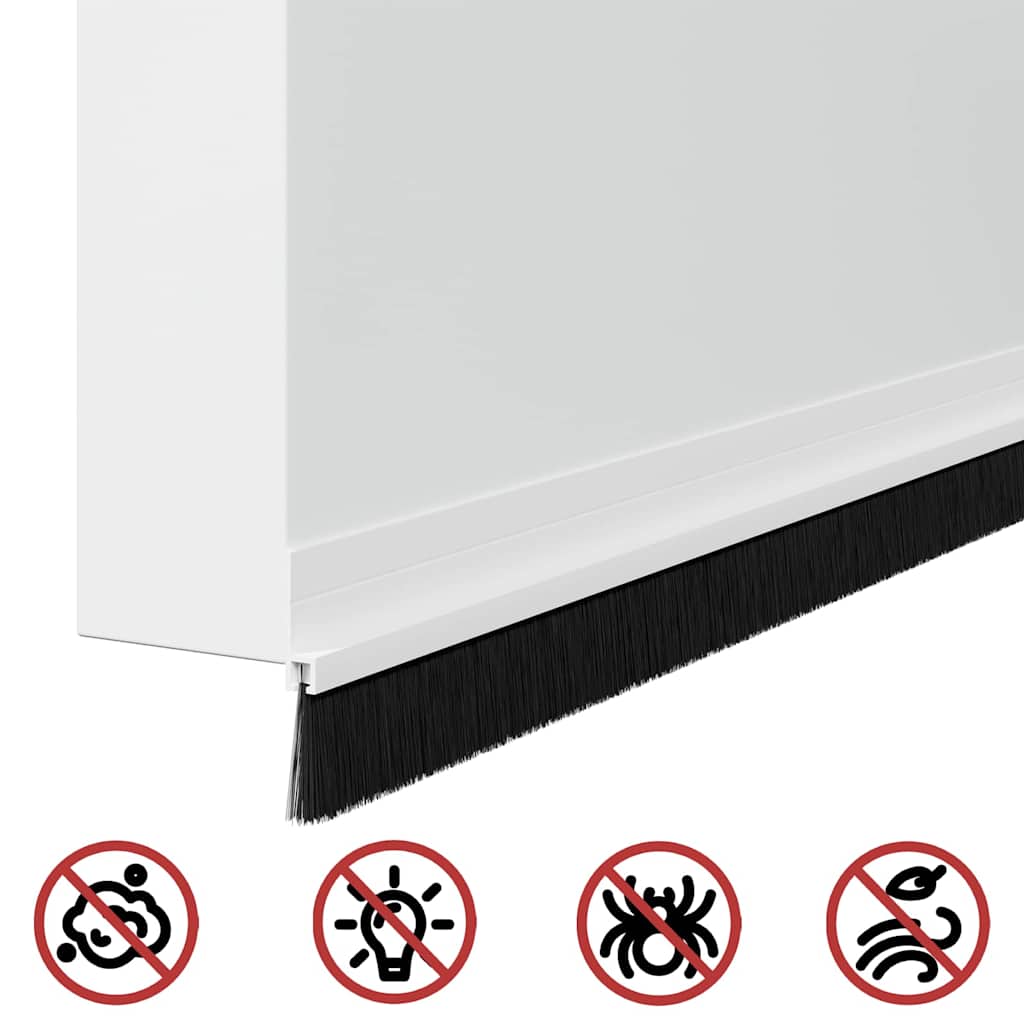 Spazzole per porte autoadesive 2 pcs Bianco 100 cm | homemem39