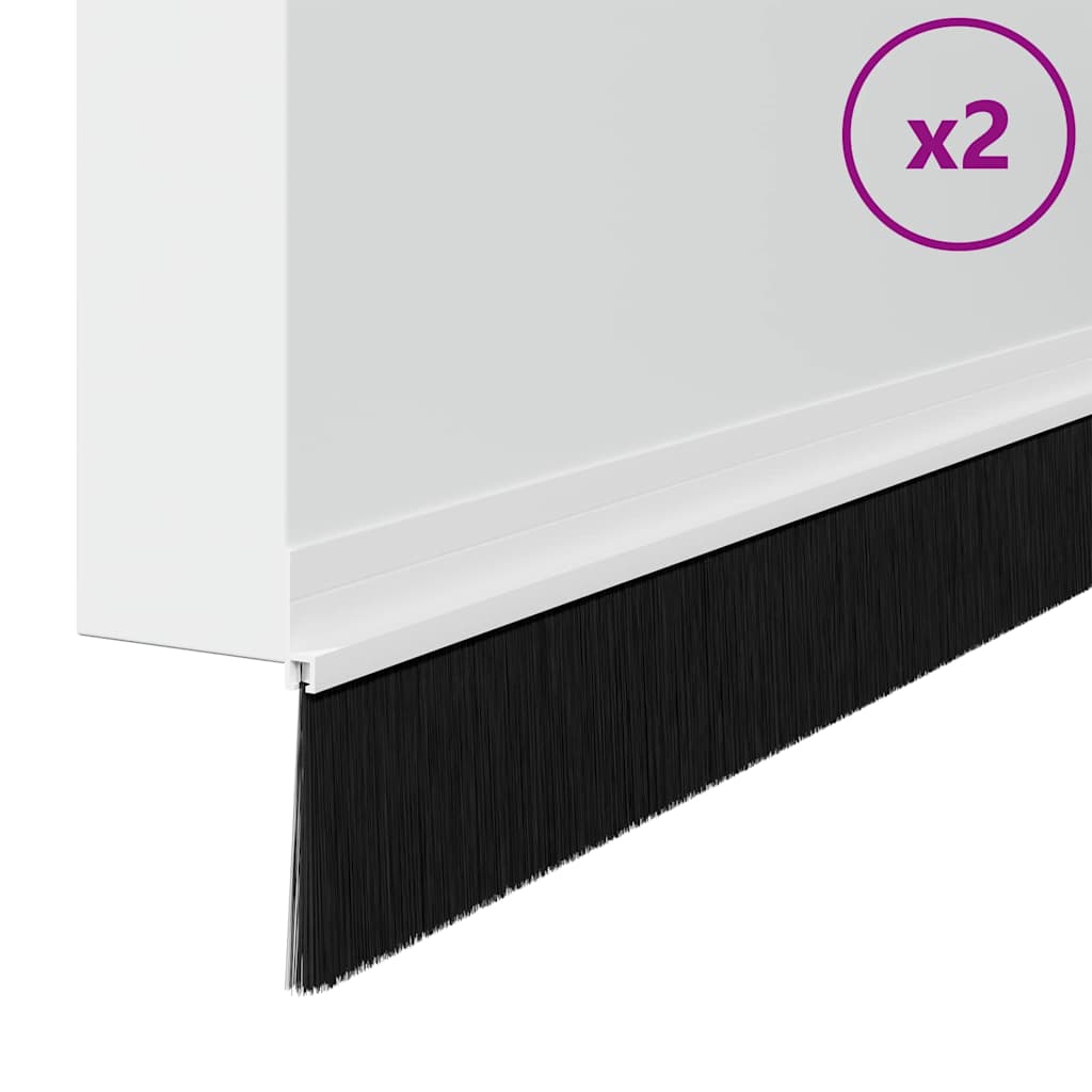 Spazzole per porte autoadesive 2 pcs Bianco 100 cm | homemem39