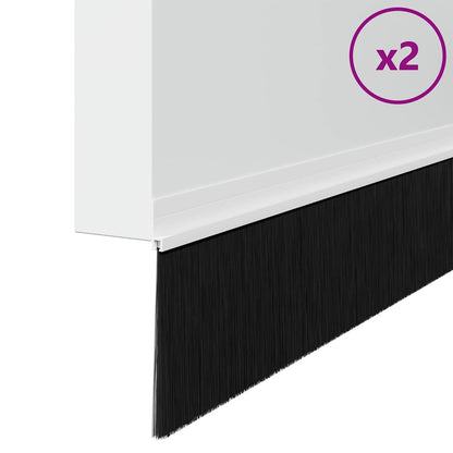 Spazzole per porte autoadesive 2 pcs Bianco 100 cm | homemem39