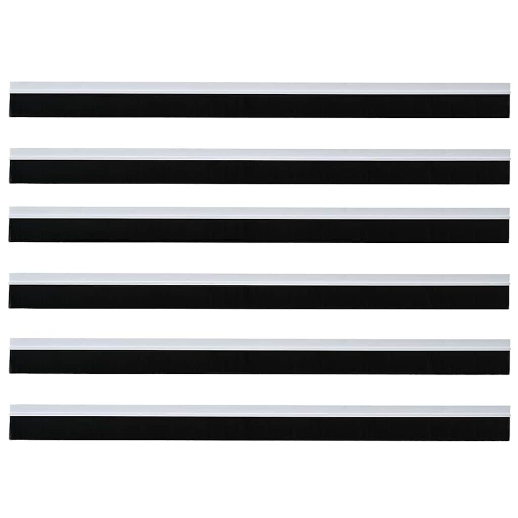 Spazzole per porte autoadesive 6 pcs Bianco 100 cm
