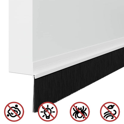 Spazzole per porte autoadesive 6 pcs Bianco 100 cm | homemem39