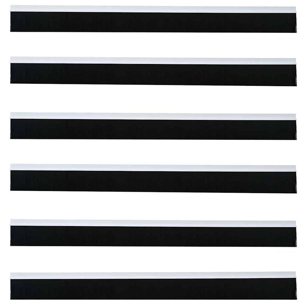 Spazzole per porte autoadesive 6 pcs Bianco 100 cm