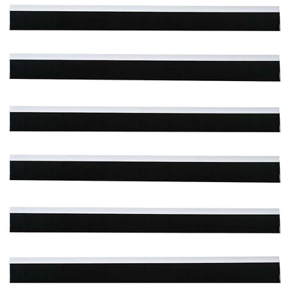 Spazzole per porte autoadesive 6 pcs Bianco 100 cm