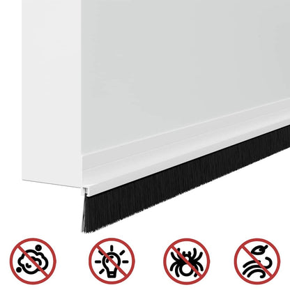Spazzole per porte autoadesive 12 pcs Bianco 100 cm | homemem39