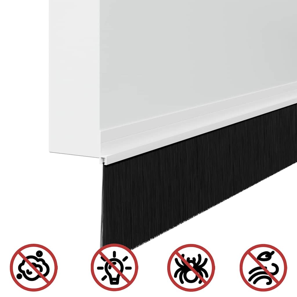 Spazzole per porte autoadesive 12 pcs Bianco 100 cm | homemem39