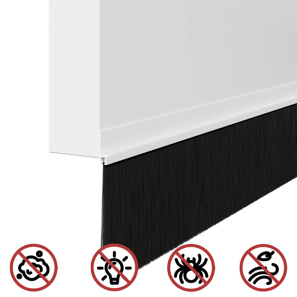 Spazzole per porte autoadesive 12 pcs Bianco 100 cm | homemem39