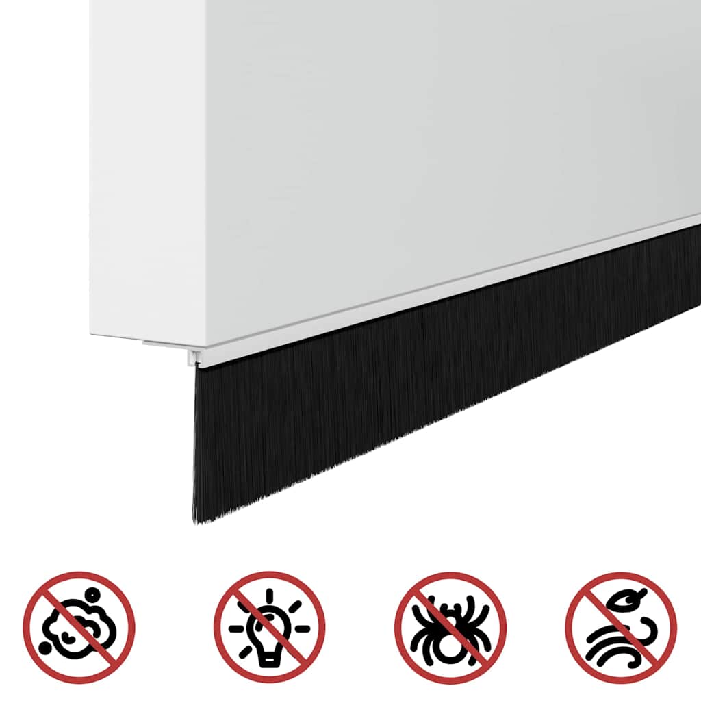 Spazzole per porte autoadesive 2 pcs Bianco 100 cm | homemem39