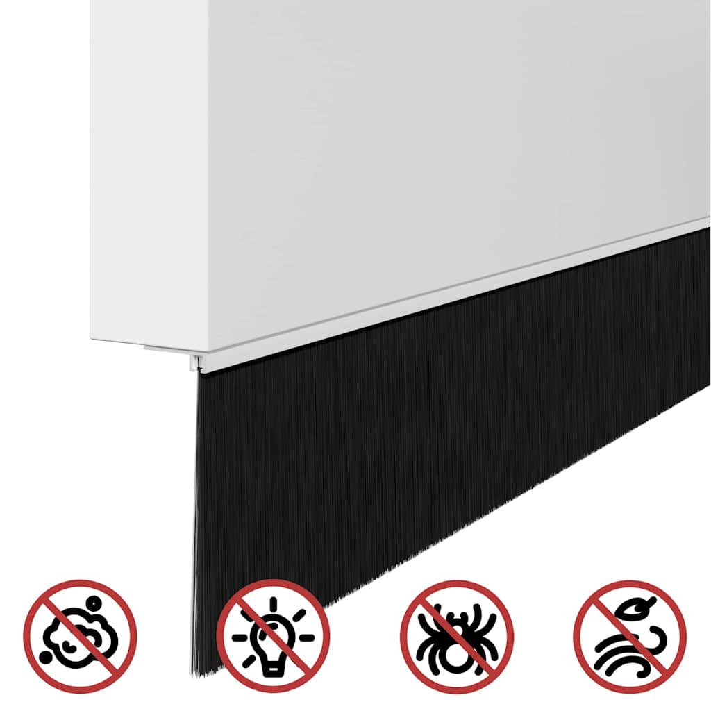 Spazzole per porte autoadesive 2 pcs Bianco 100 cm | homemem39