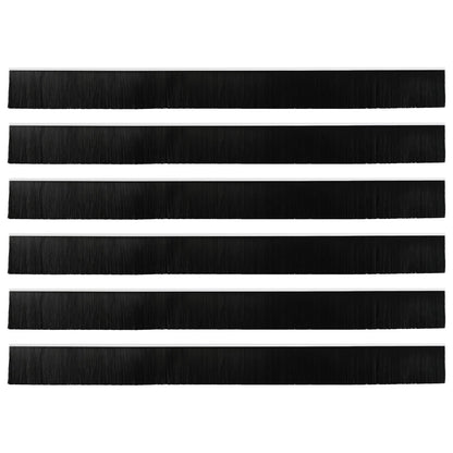 Spazzole per porte autoadesive 6 pcs Bianco 100 cm