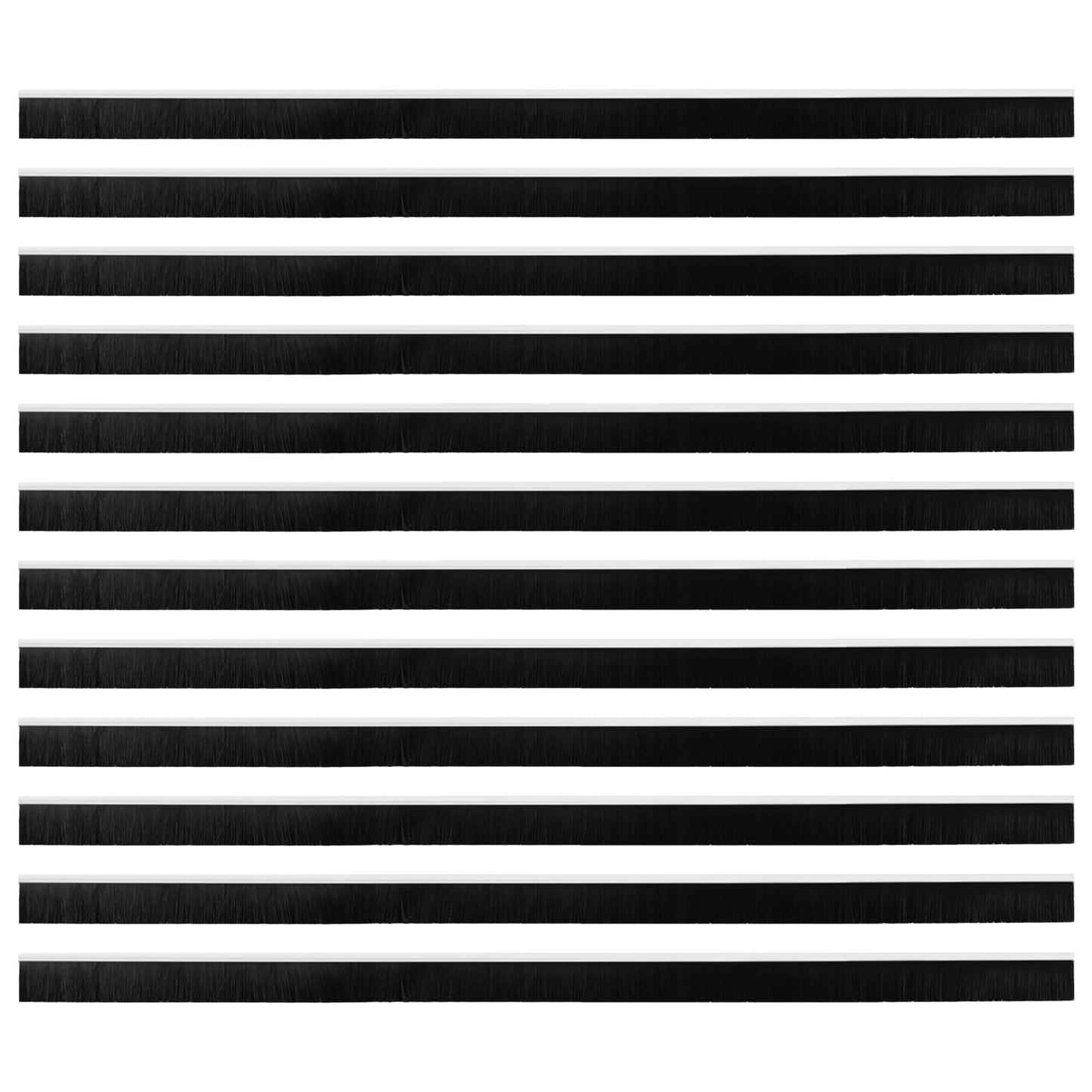 Spazzole per porte autoadesive 12 pcs Bianco 100 cm | homemem39