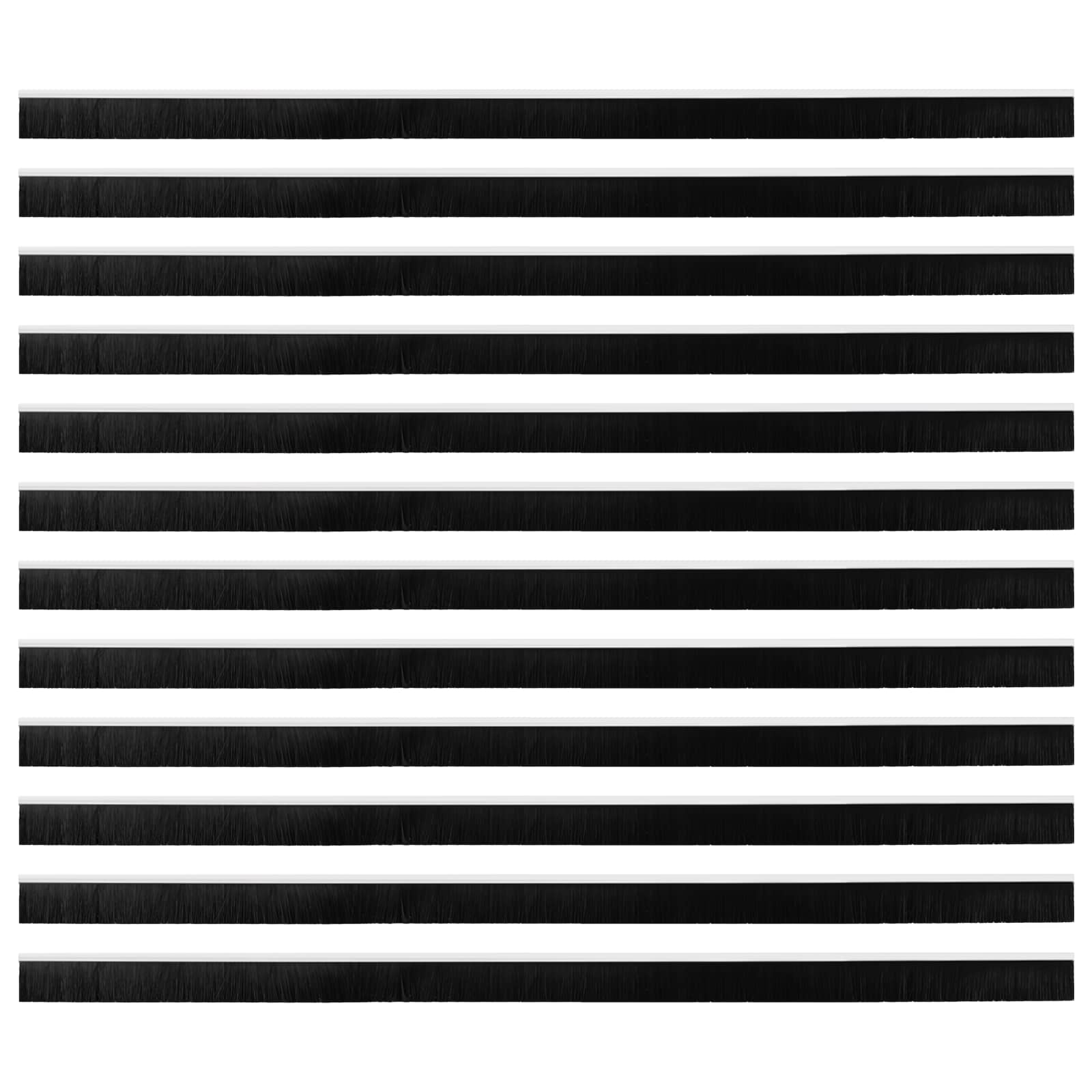 Spazzole per porte autoadesive 12 pcs Bianco 100 cm | homemem39
