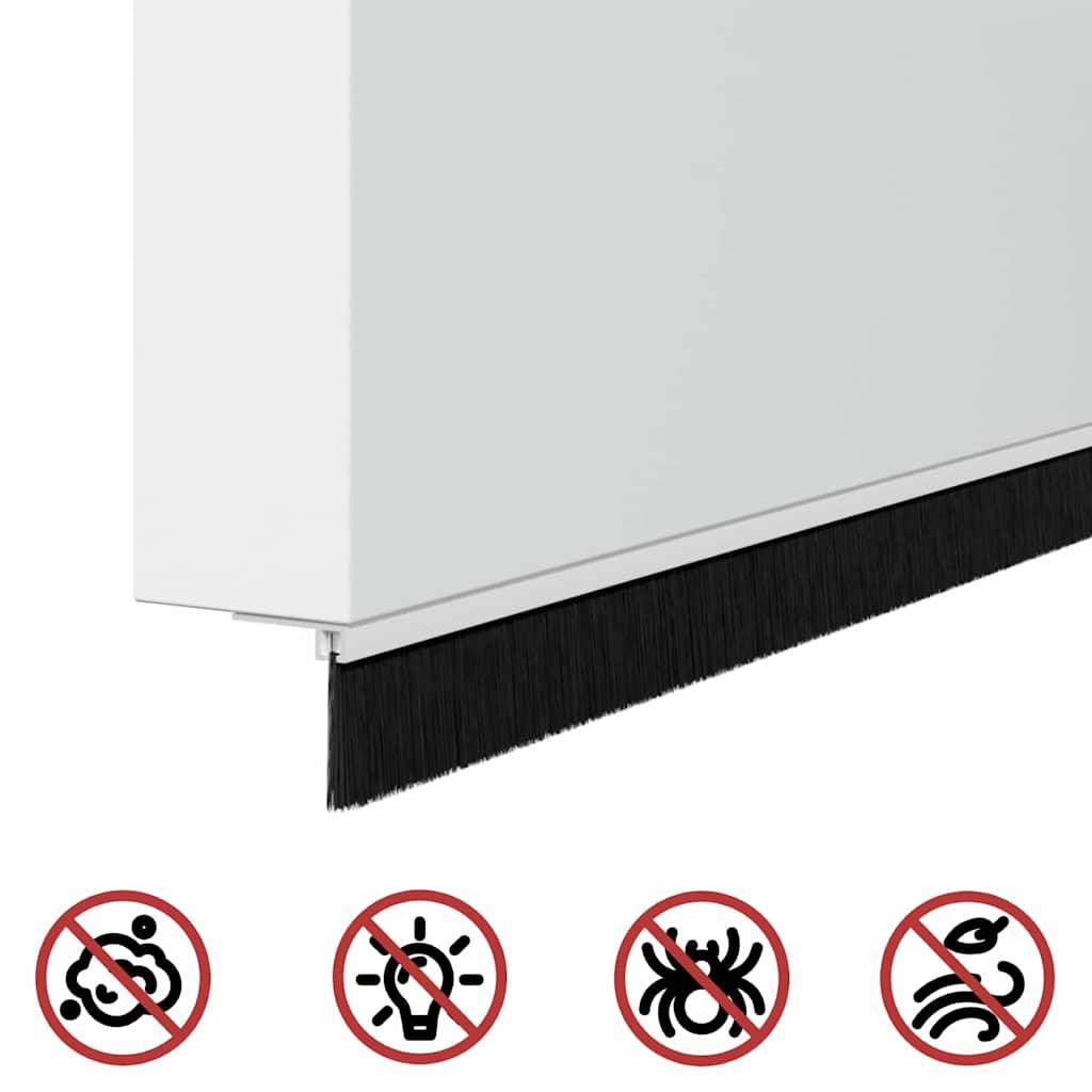 Spazzole per porte autoadesive 12 pcs Bianco 100 cm | homemem39