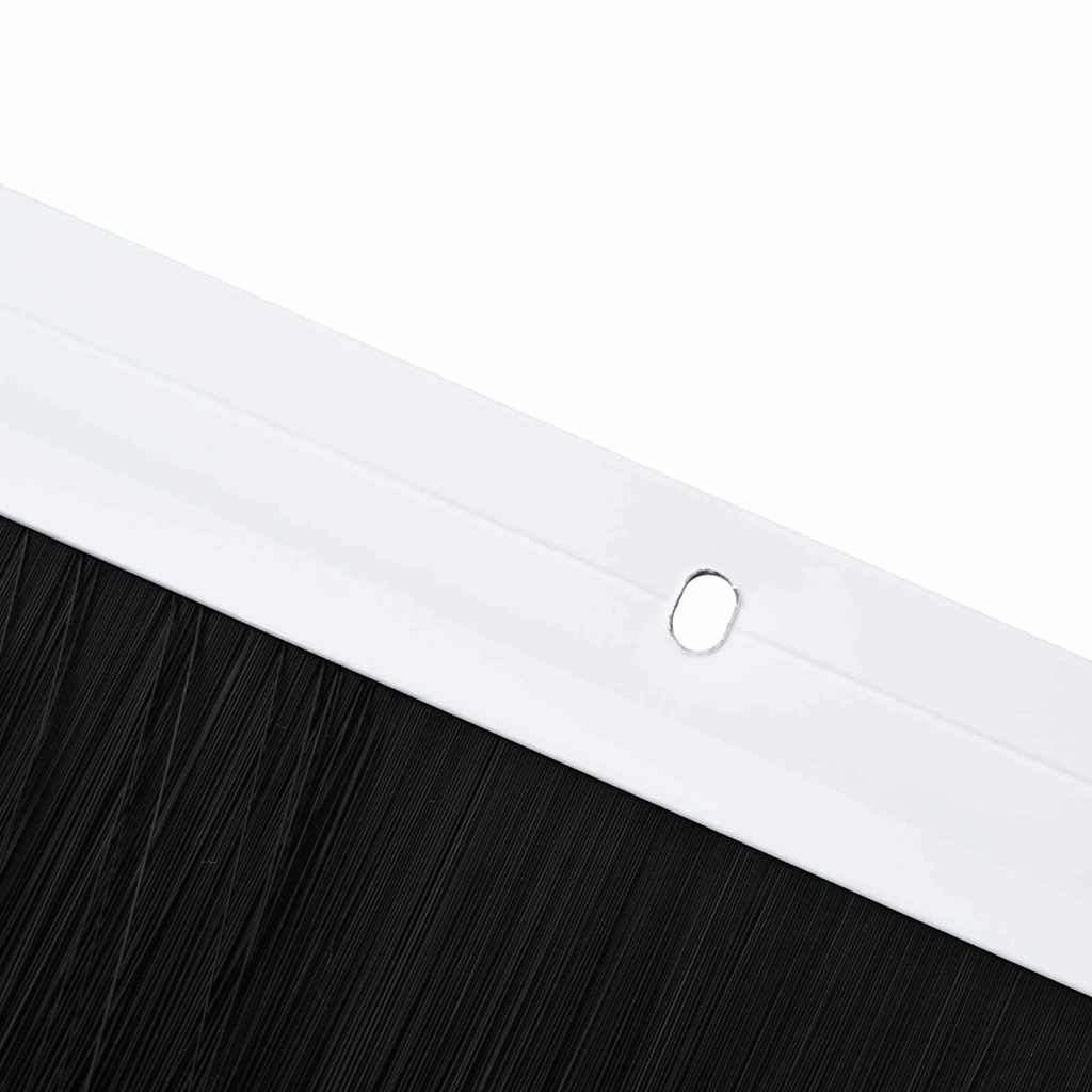 Spazzole per porte a vite 2 pcs Bianco 100 cm Lega di alluminio | homemem39