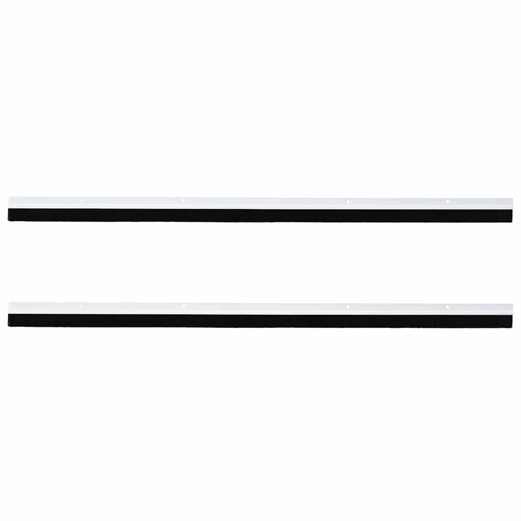Spazzole per porte a vite 2 pcs Bianco 100 cm Lega di alluminio | homemem39