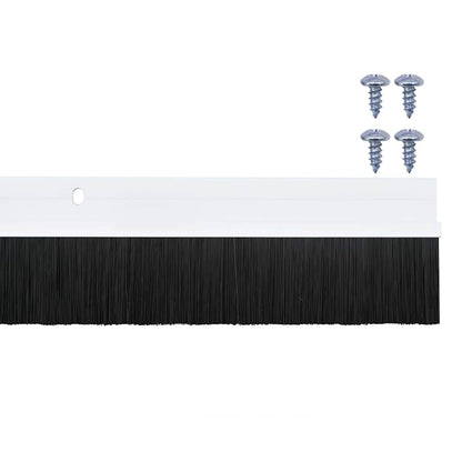 Spazzole per porte a vite 2 pcs Bianco 100 cm Lega di alluminio | homemem39