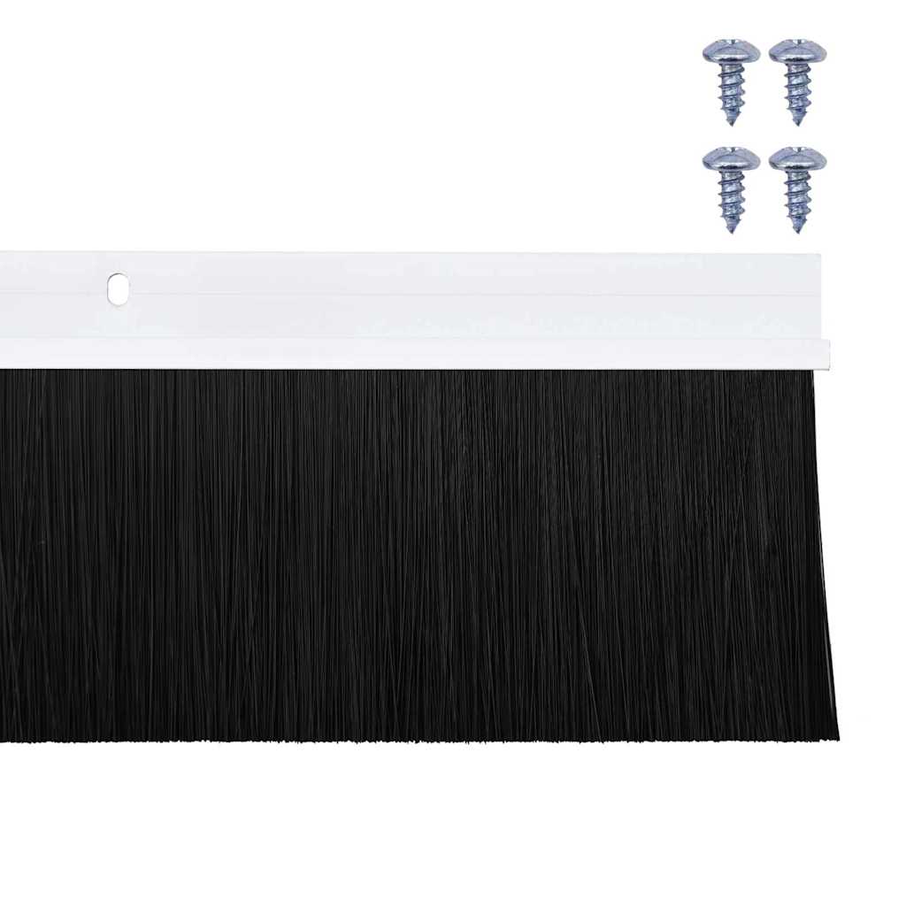 Spazzole per porte a vite 2 pcs Bianco 100 cm Lega di alluminio | homemem39