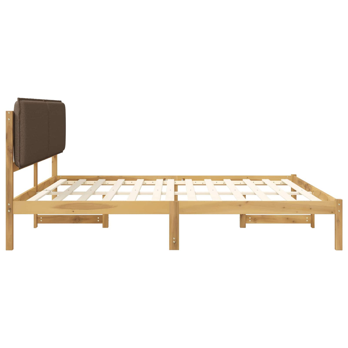 Letto con Testiera Rivestita Bianco lavato e taupe 180 x 200 cm | homemem39