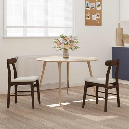 Sedia da pranzo 2 pcs Marrone Scuro e Chiaro