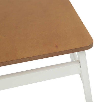 Sedia da pranzo 2 pcs Bianco e Naturale 43 x 44,5 x 77 cm | homemem39