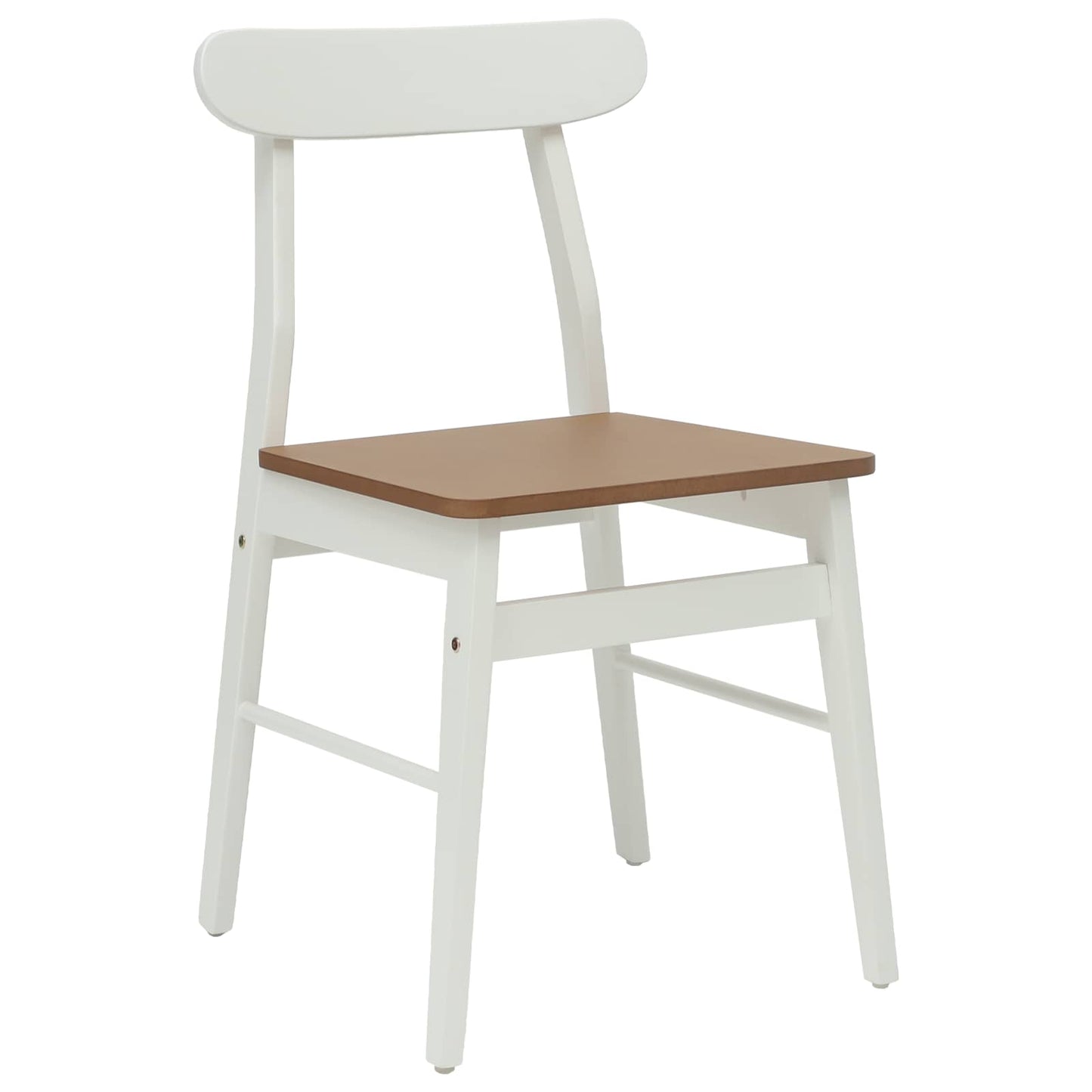 Sedia da pranzo 2 pcs Bianco e Naturale 43 x 44,5 x 77 cm | homemem39
