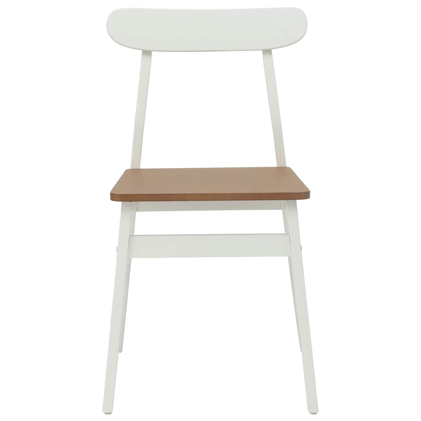 Sedia da pranzo 2 pcs Bianco e Naturale 43 x 44,5 x 77 cm | homemem39