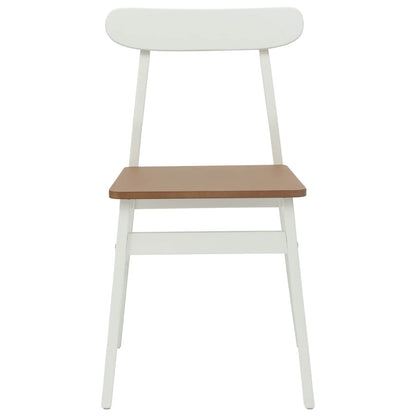 Sedia da pranzo 2 pcs Bianco e Naturale 43 x 44,5 x 77 cm | homemem39