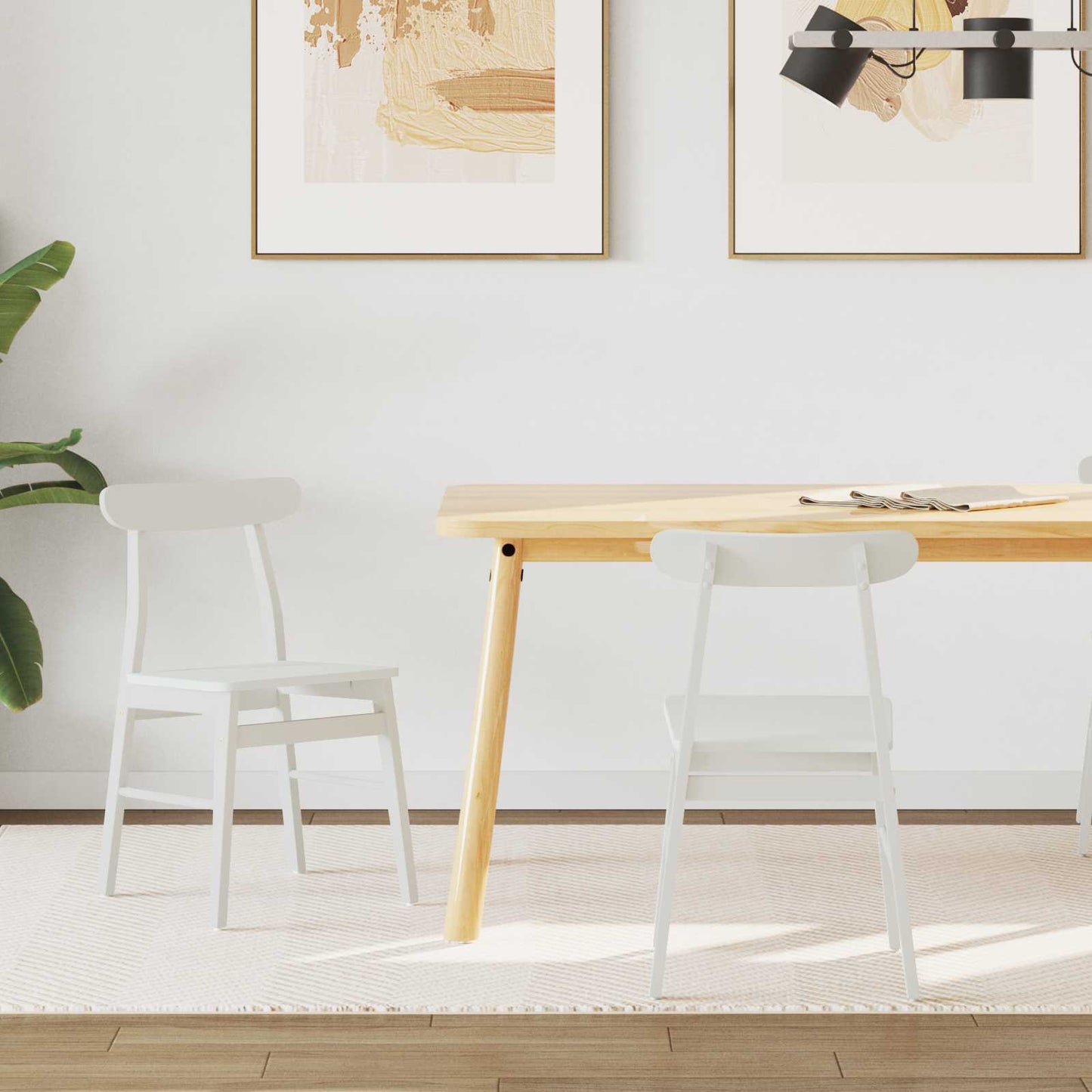 Sedia da pranzo 2 pcs Bianco 43 x 44,5 x 77 cm