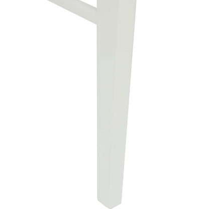 Sedia da pranzo 2 pcs Bianco e marrone Legno di gomma solido