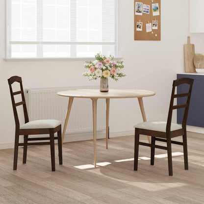 Sedia da pranzo 2 pcs Marrone chiaro e chiaro | homemem39