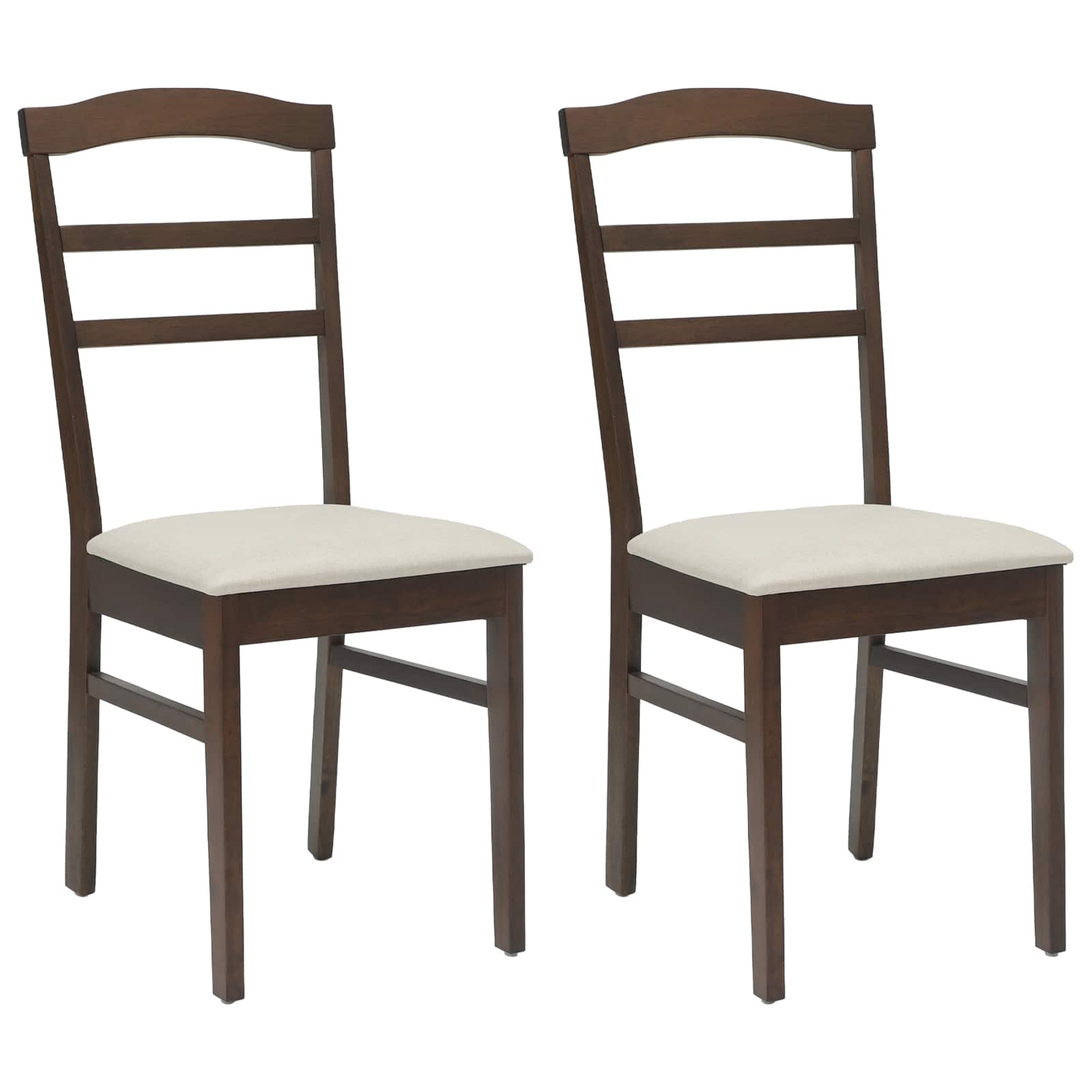 Sedia da pranzo 2 pcs Marrone chiaro e chiaro | homemem39