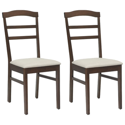 Sedia da pranzo 2 pcs Marrone chiaro e chiaro | homemem39