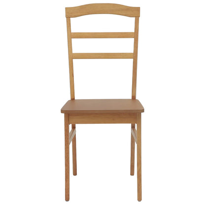 Sedia da pranzo 2 pcs Naturale Legno di gomma solido