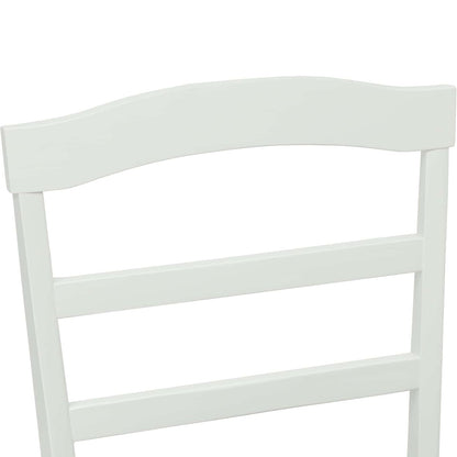 Sedia da pranzo 2 pcs Bianco e Grigio Legno di gomma solido | homemem39