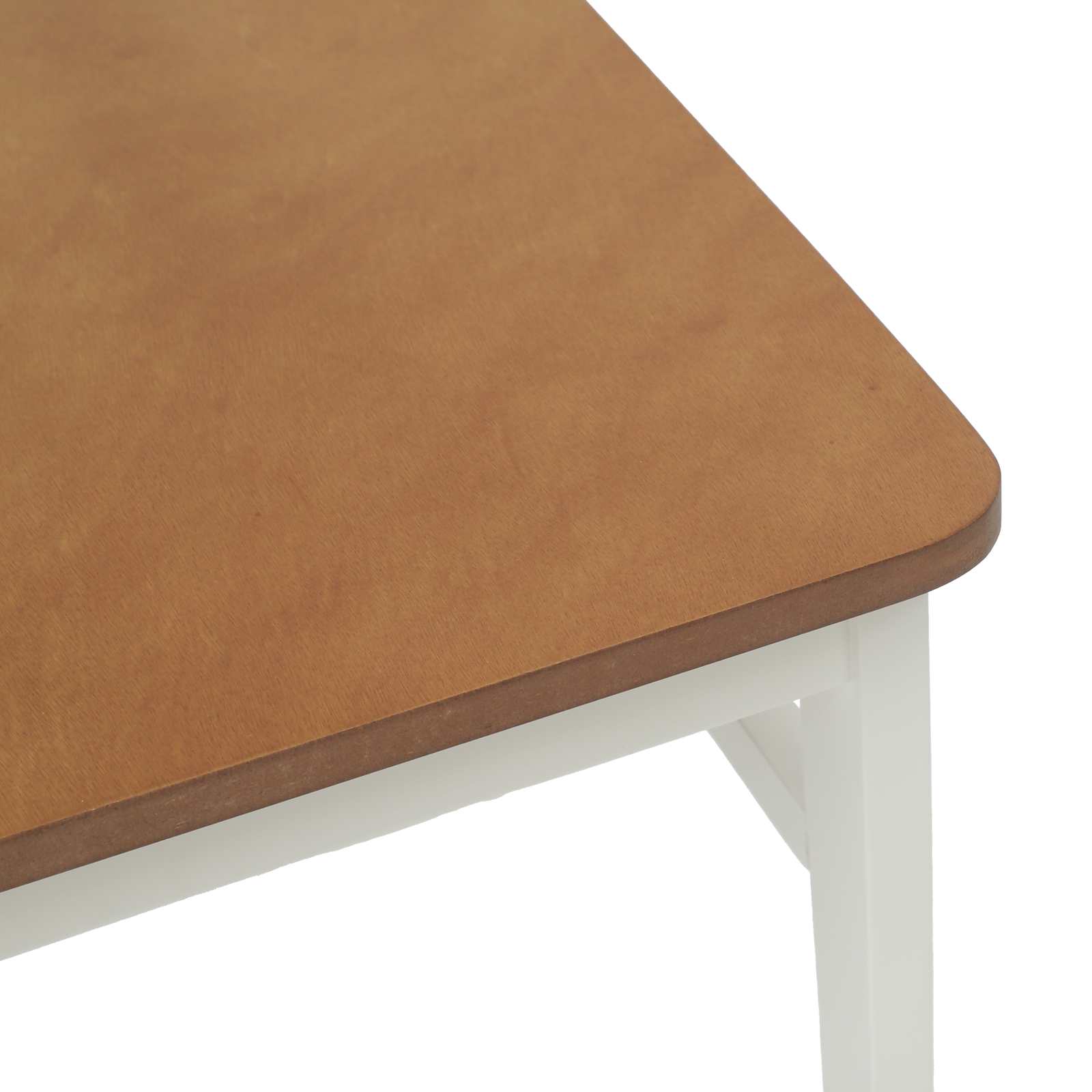Sedia da pranzo 2 pcs Bianco e Naturale Legno di gomma solido | homemem39