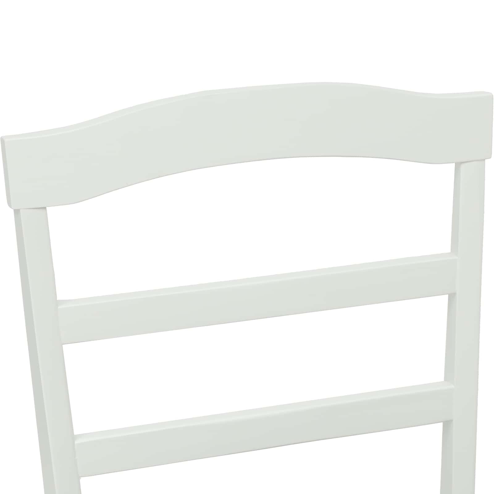 Sedia da pranzo 2 pcs Bianco e Naturale Legno di gomma solido | homemem39
